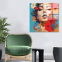 Wallity Cuadro Decorativo de Vidrio Templado Multicolor 50 x 50 cm